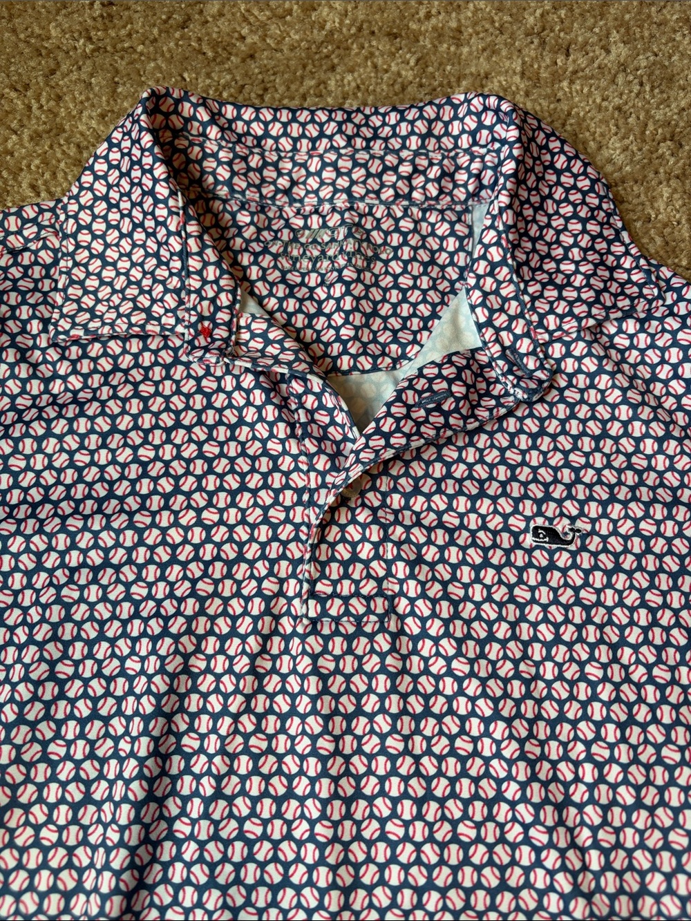 Vineyard Vines boys sankaty baseball performance polo shirt